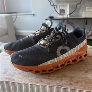 On Running Cloud Cloudmonster Men's 14 Running Shoes - Black & Orange
